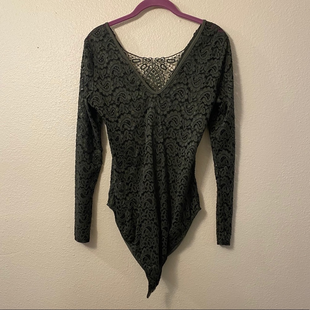 Navy Green Body Suit